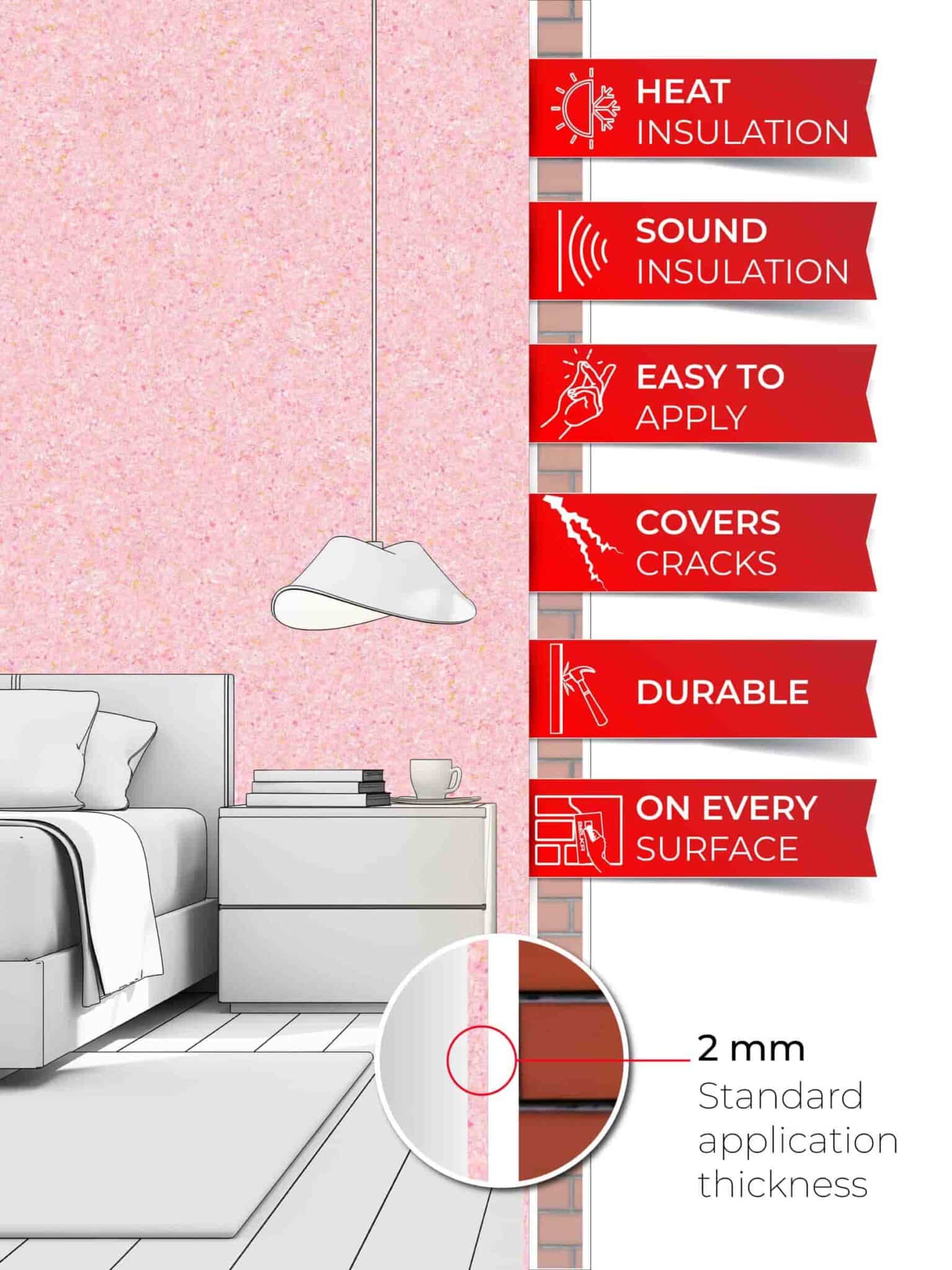 Belka B25 - Baby Pink Wallpaper Eco Stylish Wall Covering