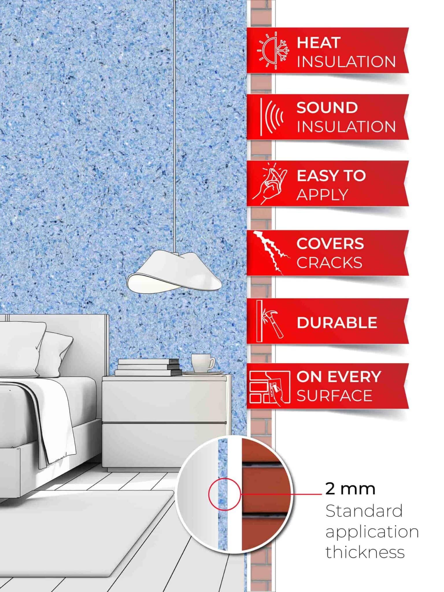 Belka B52 - Sky Blue Wallpaper Natural Stylish Wall Covering