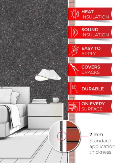 Belka B48 - Black Wallpaper Natural Stylish Wall Covering